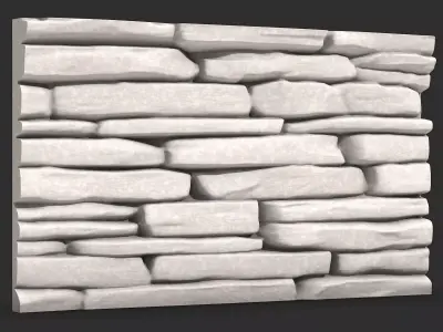 Stone Wall Fence Segment 3D print model