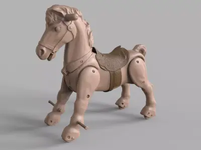 MARX MARVEL THE MUSTANG RIDING HORSE 3D model
