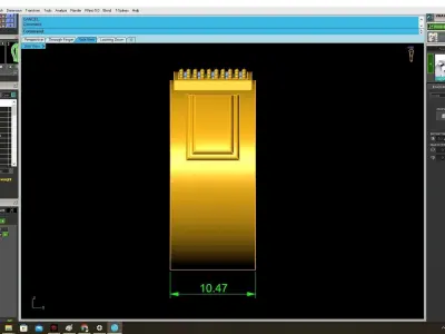 Modern Pave Square Diamond Ring for Men 4000 3D print model