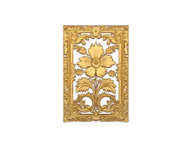 classical door decor 11 3D model