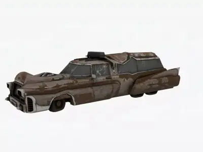 ruined future car 3D model