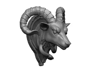 goat pendant 3D print model