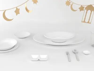 Restaurant plastic box showing view 3D model