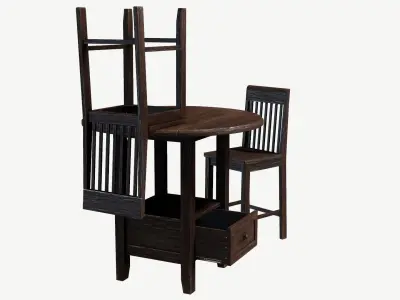 Modern Pub Table 3D model