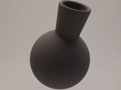 Ceramic Vase Set of 3 Low-poly 3D model