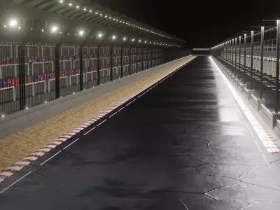 Asset Race Track  Low-poly 3D model