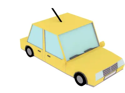 Low Poly Car for game Free low-poly 3D model