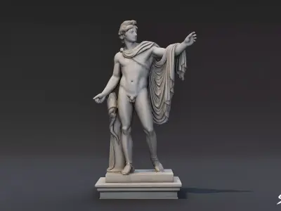 Apollo Belvedere Low-poly 3D model