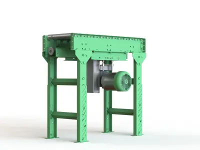 Motorized Roller Conveyor 3D model