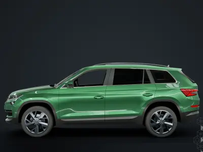 Skoda Kodiaq 2017 Low-poly 3D model