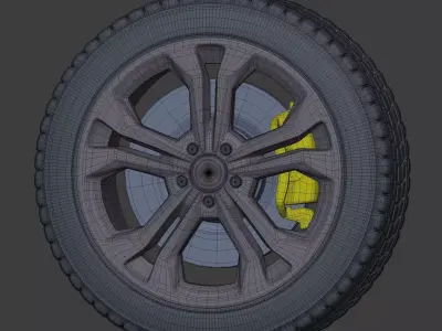 Car Wheel -- Tire Rim -- Sport SUV Sedan 3D model