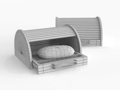 Mitheis Pearwood Bread Bin 3D model