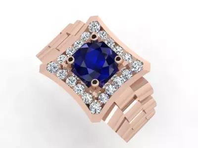 A Showcase of Luxury Men Rings Inspired by Watches 3D print model buy