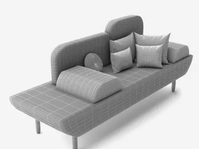 Modern cube sofa Free 3D model