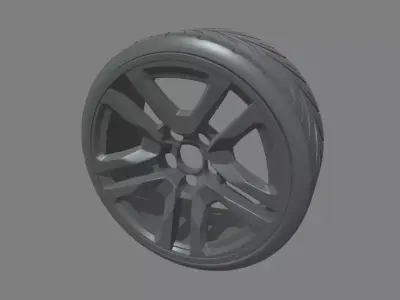 Wheel 02 Low-poly 3D model