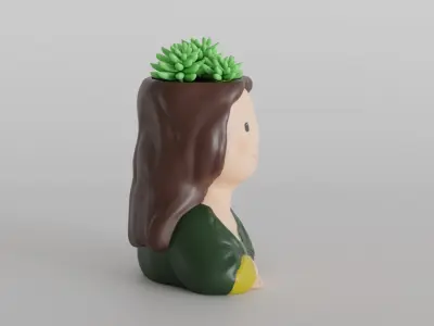 Monalisa Inspired Succulent Planter 3D print model