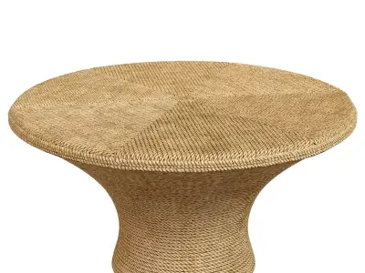 Woven rope coffee table 3D model
