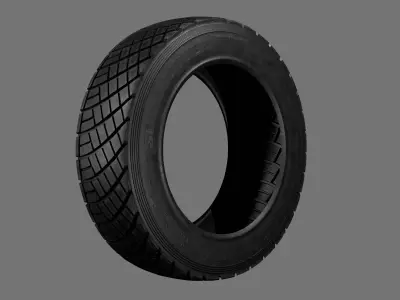 Generic low poly tyre Low-poly 3D model