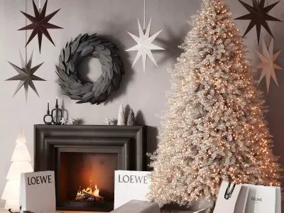 461 happy new year 06 christmas tree gift bags op2 3D model