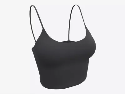 Fitness top for women black 3D model