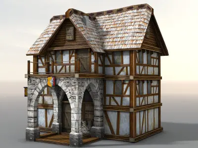 Forgotten Village Low-poly 3D model