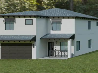  Coral Breeze Villa  Low-poly 3D model