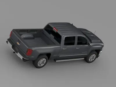 Chevrolet Silverado LTZ Crew Cab GMTK2 Standart Box 2016 3D model