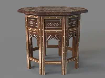 Moroccan Drum Table 3D model
