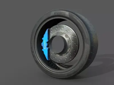Pirelli Tire Low-poly 3D model