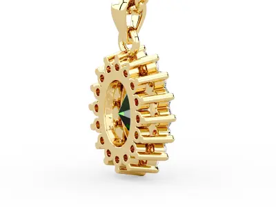 Pendant Oval 3D print model