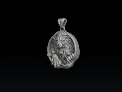 Furious Angry Lion pendant 3D print model