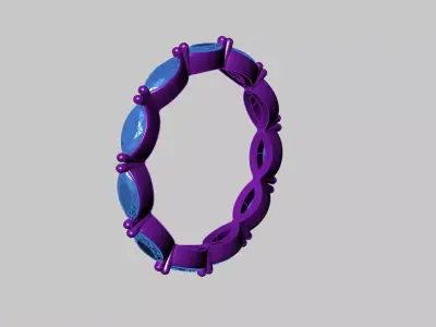 5x2 MARQUISE ETERNITY BAND 3D print model
