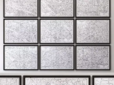 RH PARIS ARRONDISSEMENT MAP 3D model