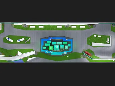exhibition Low-poly 3D model 14