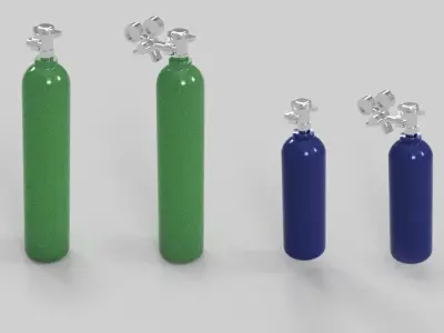 Oxygen Nitro Cylinder - Diorama Miniature Garage 3D print model  3D print model