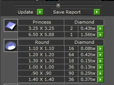 Two-tone gold jewelry set with diamonds and model  js0004 3D print model