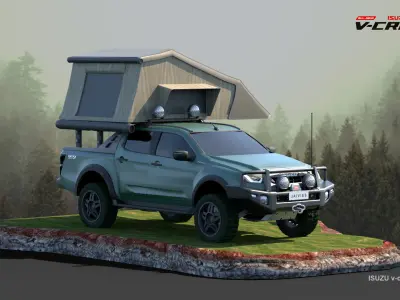 ISUZU V-CROS 4x4 2020 Low-poly 3D model