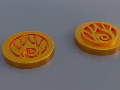 Avatar Elemental Symbols Pack 2 3D print model
