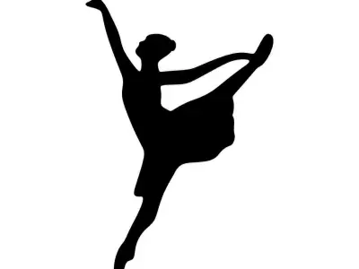 Ballet Girl Wall Mural 3D print model