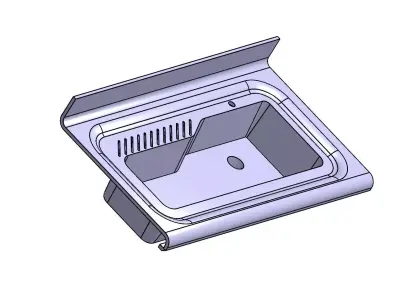 Modern Kitchen Sink with Drainer CATPart 3D model