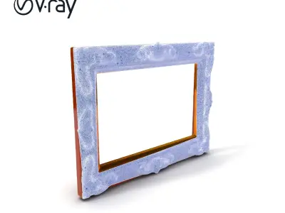 Ornate Vintage Picture Frame Model Pack Low-poly 3D model