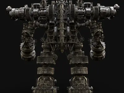 MECH GIANT ROBOT SIEGE ENGINE MACHINE WAR AAA MEDIEVAL MECHA Low-poly 3D model