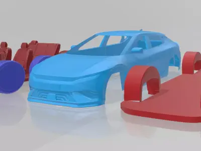 Kia EV6 GT Line 2025 - Separate Parts STL Model 3D print model