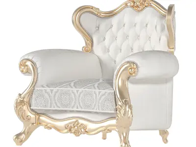 Classic Gold armchair 3D model