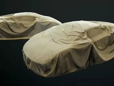 Car Cover b Low-poly 3D model