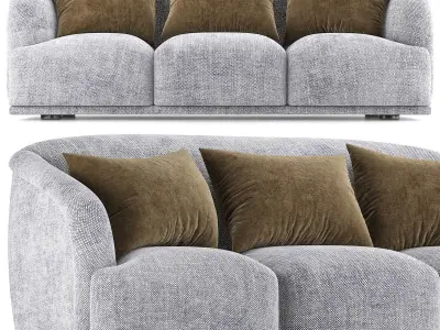 PLANETE large three seat Sofa Low-poly 3D model