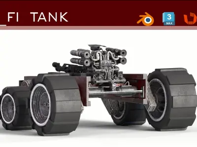 sci fi truck 3D model