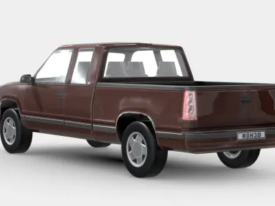 Chevrolet K1500 Extended Cab 1988 Low-poly 3D model