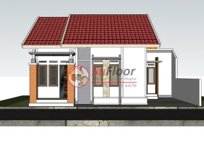 House 9x10m code 470- Sketchup 3D model 3D model 3D model
