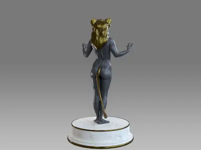 Zodiac Sign Female Leo Low-poly 3D model